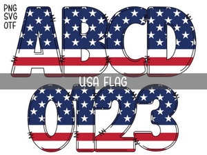 Love Usa Colorful Patriotic Font Collection