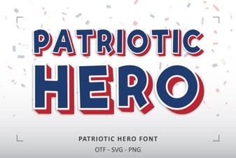Patriotic Hero Font for Bold Patriotic Design Projects