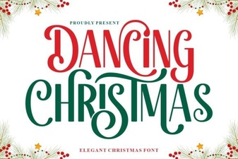 Dancing Christmas Font - Festive Holiday Display Typeface