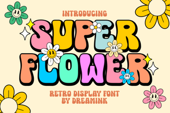 Elegant Super Flower Font for Creative Design Projects