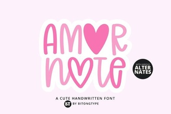 Amor Note Font: Elegant Script for Creative Design Projects
