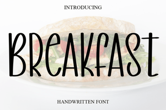 Versatile Breakfast Font for Café Menus and Packaging