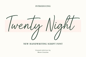 Twenty Night Font: Bold and Creative Display Typography