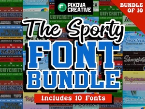 Sport Bundle Serif Font Collection for Athletic Design Projects